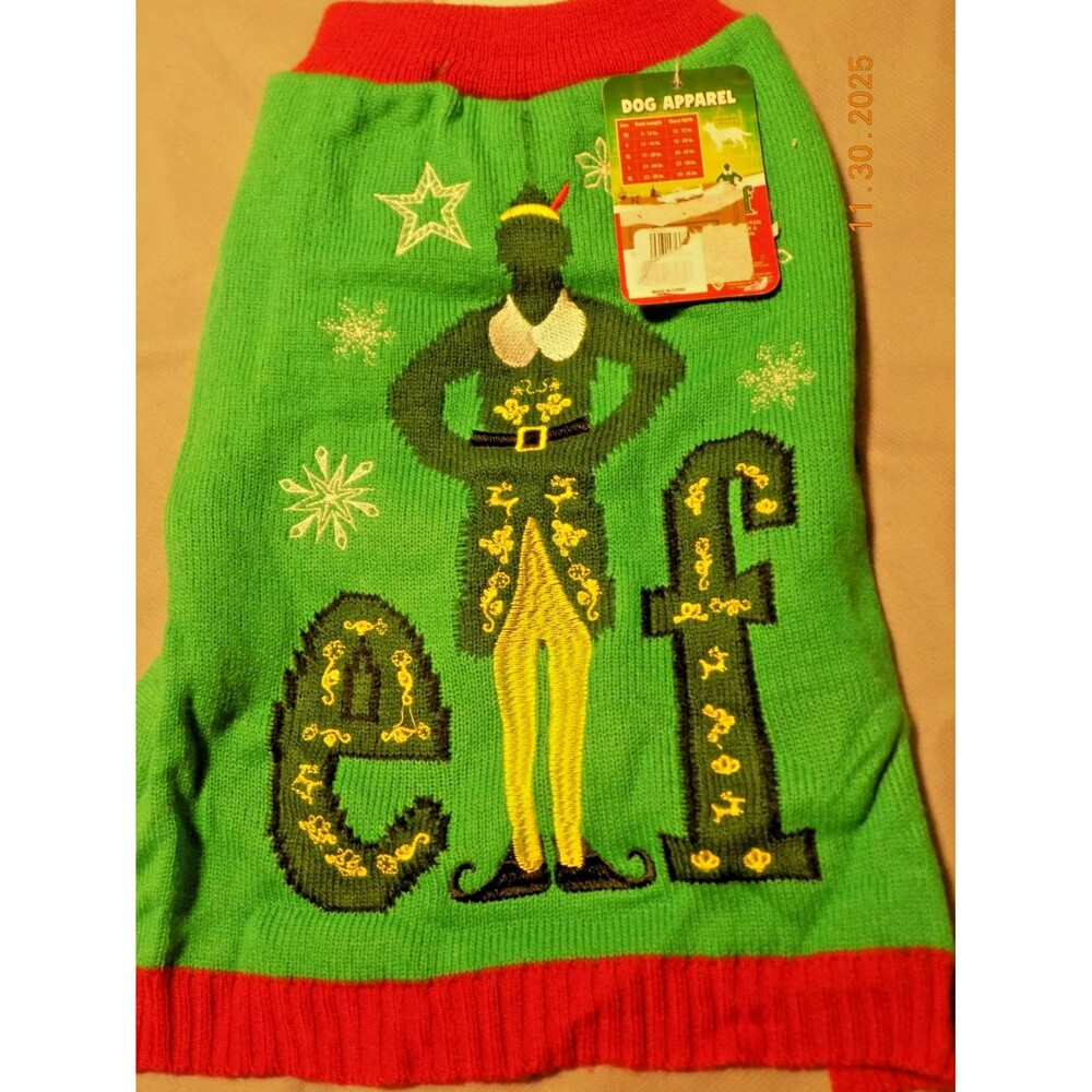 New dog pet Christmas ELf movie sweater size small